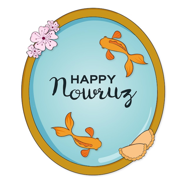 Vector ilustración feliz de nowruz