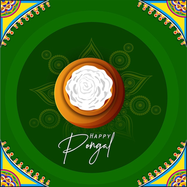 Ilustración del feliz Pongal Holiday Festival de la cosecha de Tamil Nadu en el sur de la India