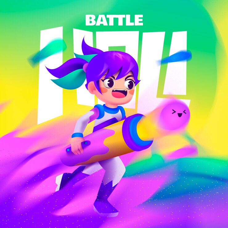 Vector ilustración del festival de holi con gradiente