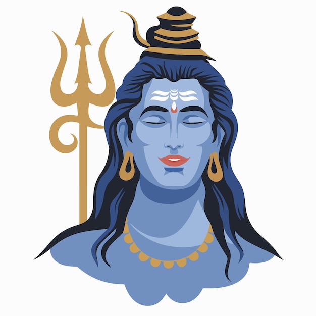 Ilustración del festival indio del Señor Shiva para el feliz Maha Shivrati