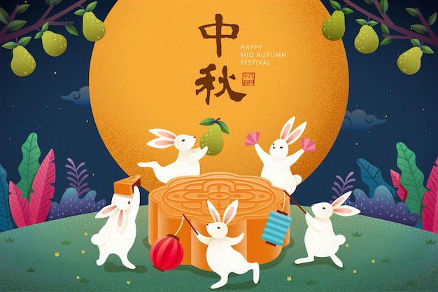 Ilustración del festival del medio otoño
