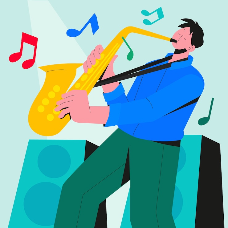 Vector ilustración del festival de música dibujada a mano