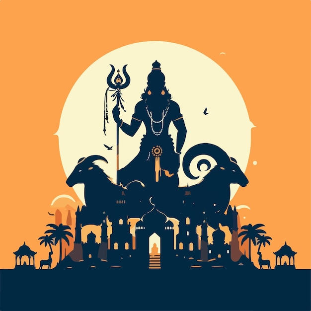 Vector ilustración del festival de shri ram navami