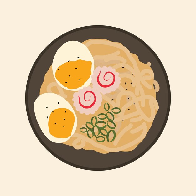 Vector ilustración de los fideos japoneses.