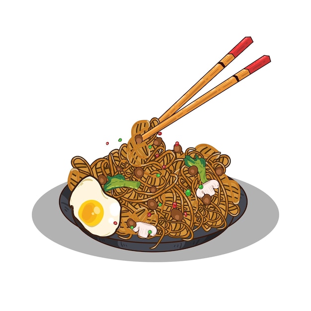 Ilustración de fideos