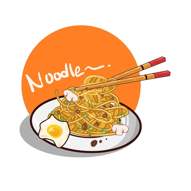 Ilustración de fideos
