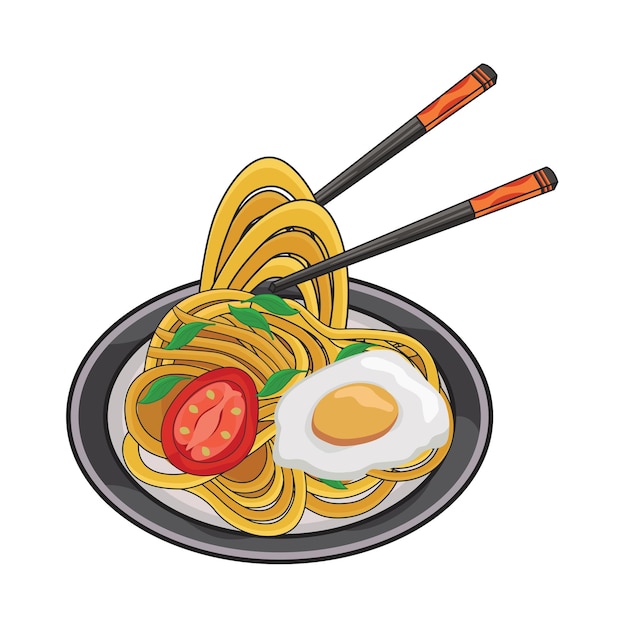 Ilustración de fideos
