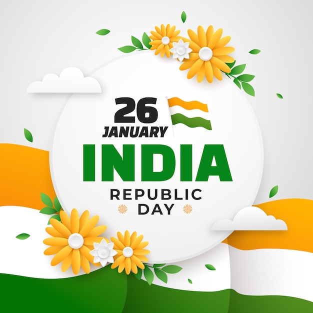Vector ilustración para la fiesta nacional del día de la república de la india