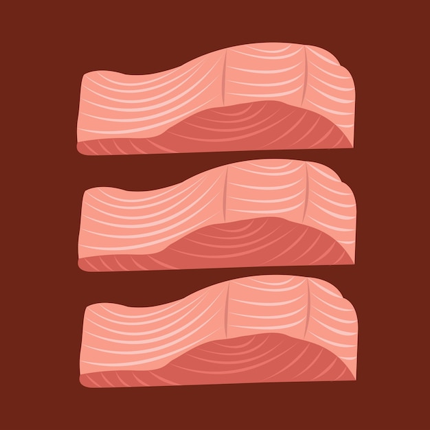 Vector ilustración de filete de salmón