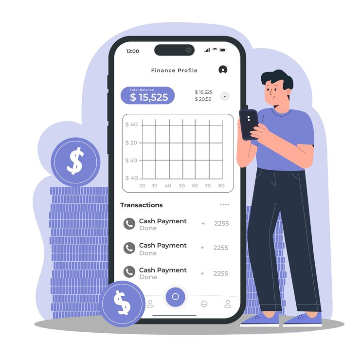 Vector ilustración de finanzas comerciales y contables