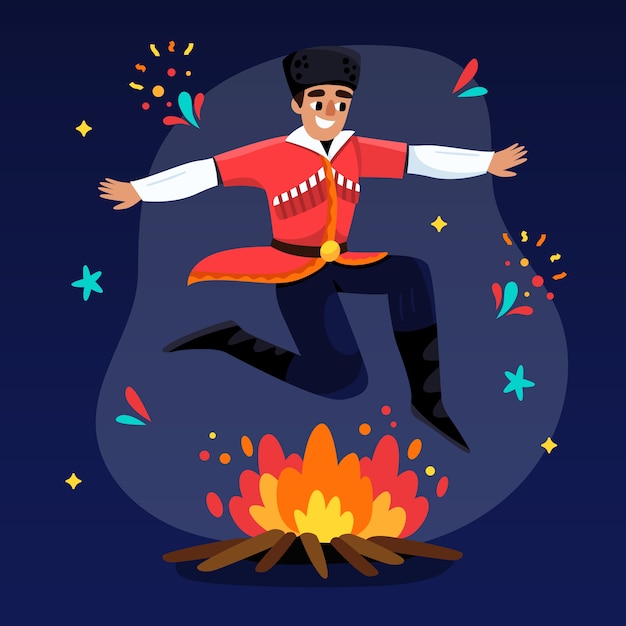 Ilustración de Flat nowruz
