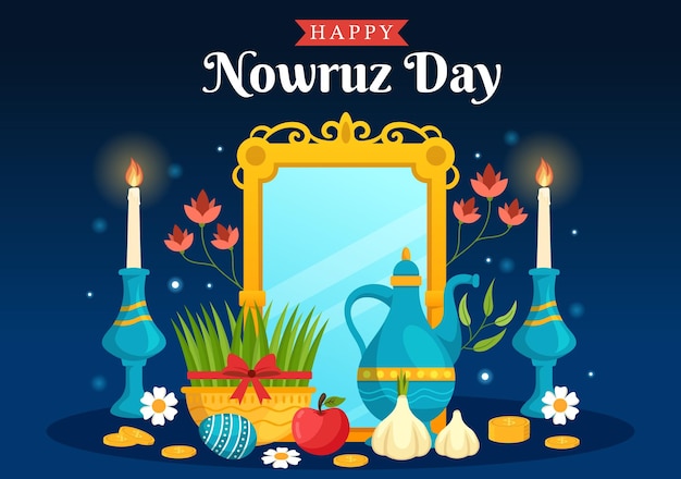 Ilustración de Flat nowruz