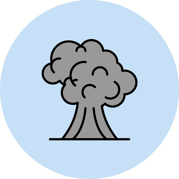 Ilustración de la flatación del humo