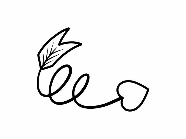 Ilustración de la flecha del corazón del Día de San Valentín