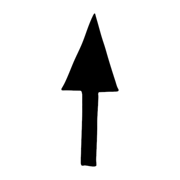 Ilustración de flecha de tinta dibujada a mano en estilo boceto Business doodle clipart Elemento único para el diseño