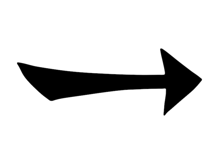 Vector ilustración de flecha de tinta dibujada a mano en estilo boceto business doodle clipart elemento único para el diseño
