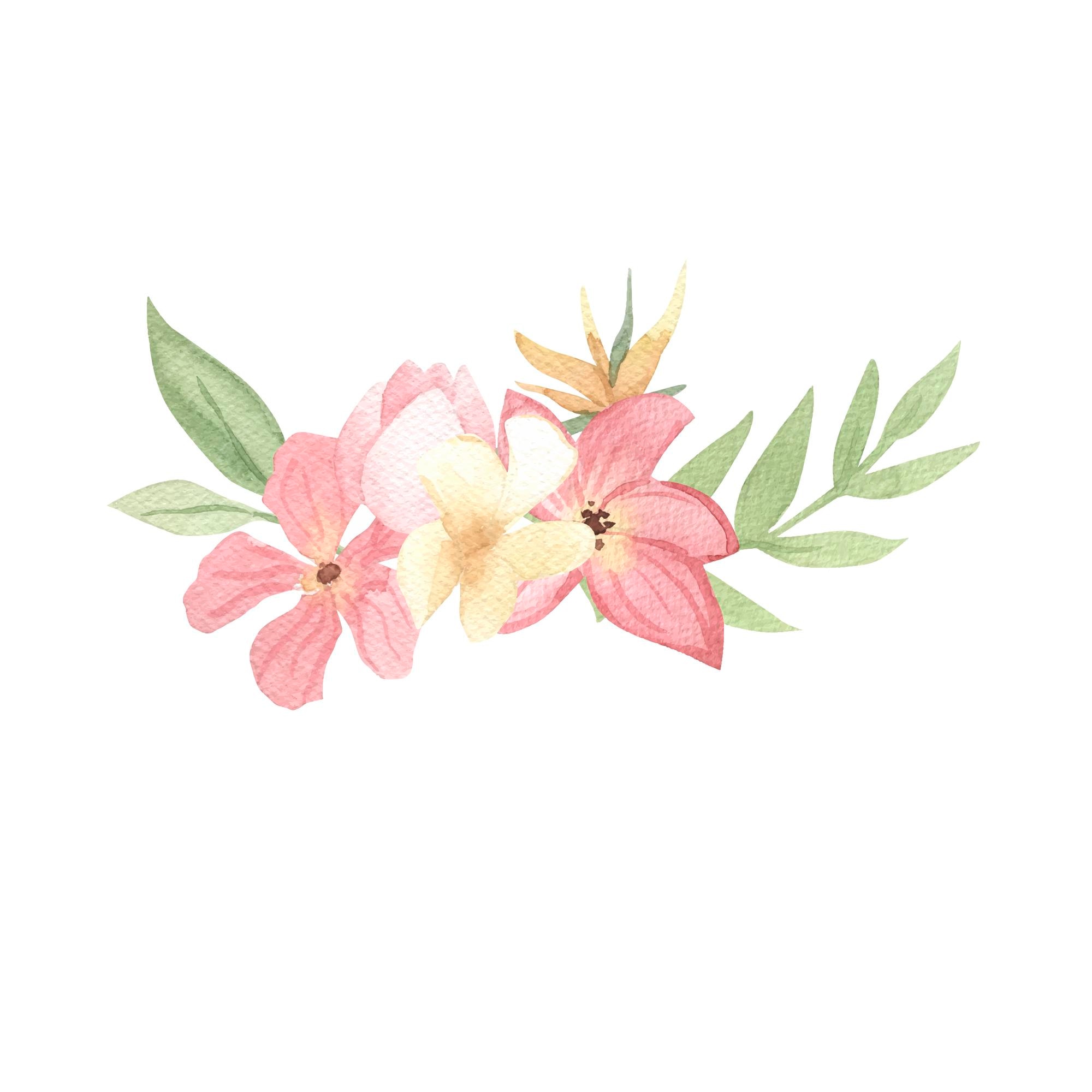 Ilustración de flor de acuarela para niños | Vector Premium