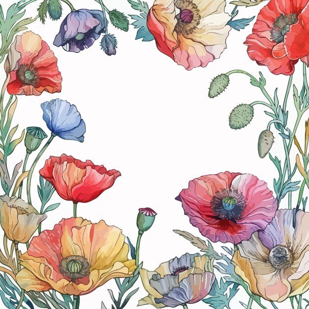 Ilustración de la flor de la amapola