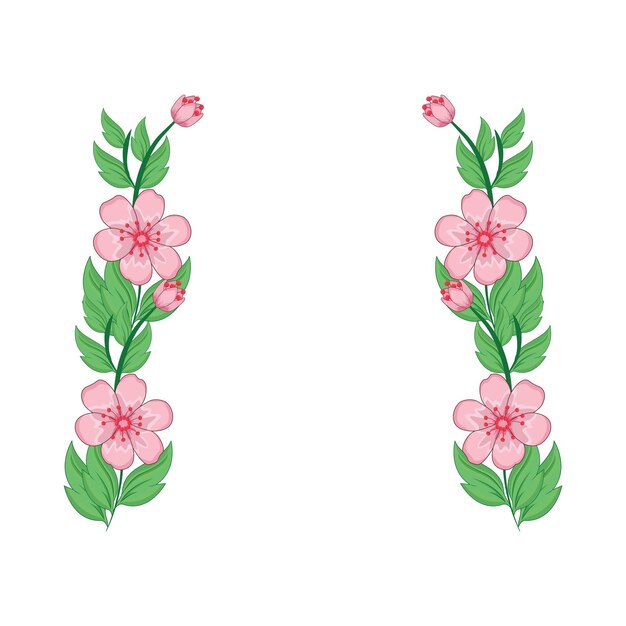 Ilustración de la flor del cerezo