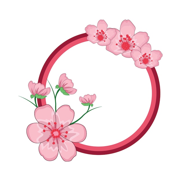 Ilustración de la flor del cerezo