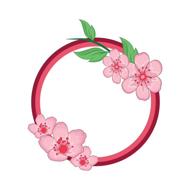 Ilustración de la flor del cerezo