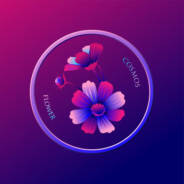 ilustración de la flor del cosmos
