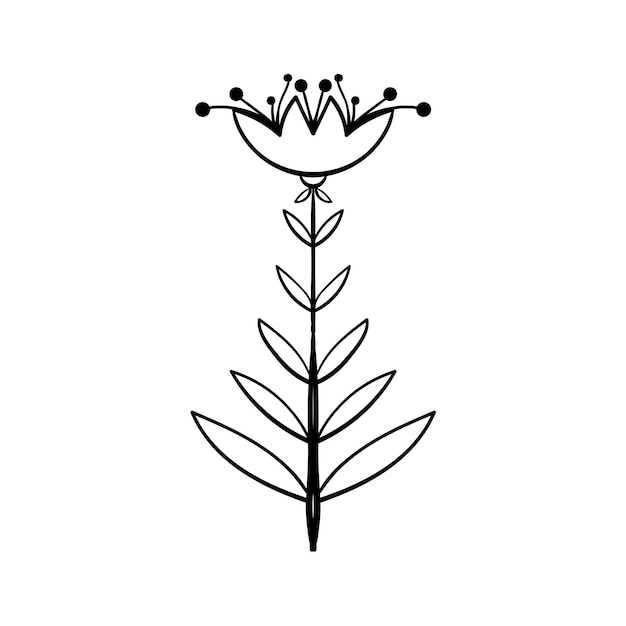 Ilustración de flor estilizada