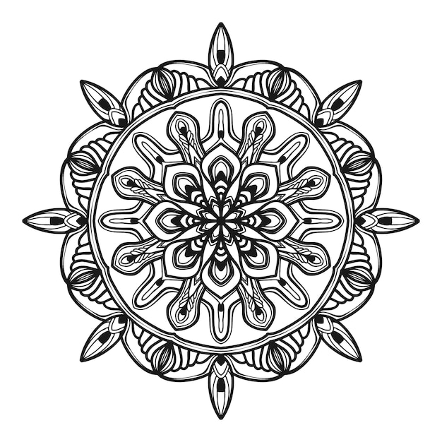 Ilustración de flor de mandala
