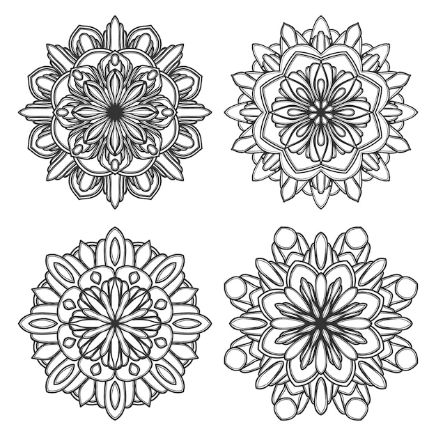 Ilustración de flor de mandala