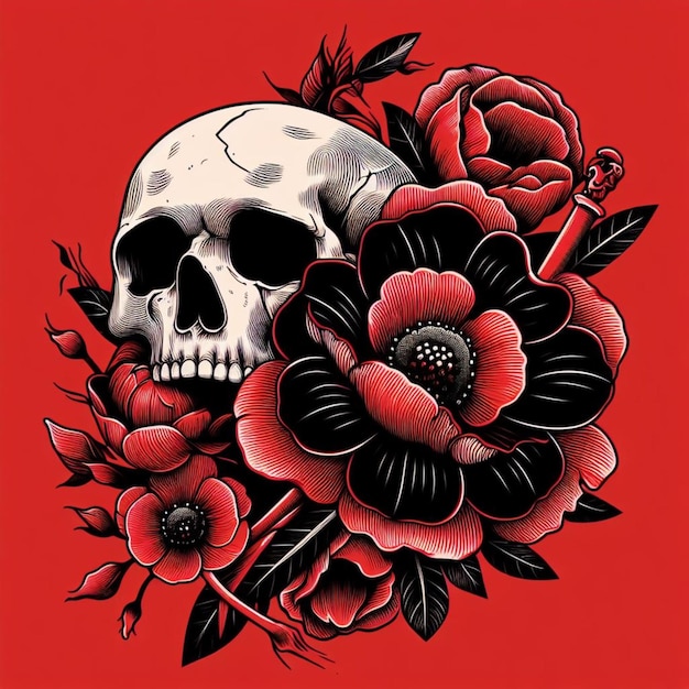 Vector ilustración de la flor de la muerte