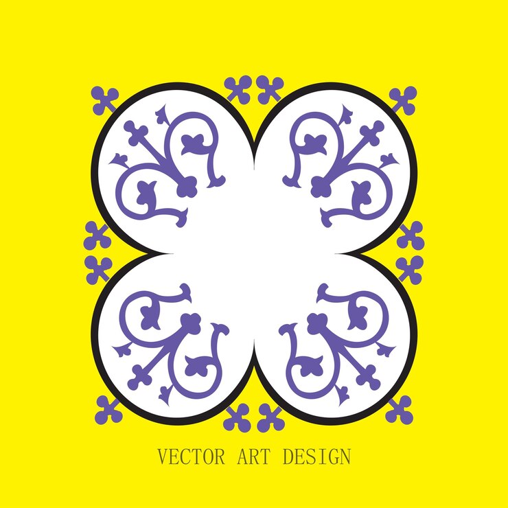 Vector ilustración de una flor negra y amarilla