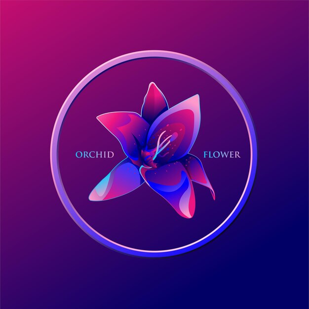 ilustración de flor de orquídea