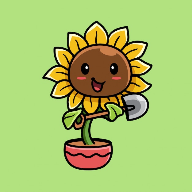 Ilustración de la flor del sol