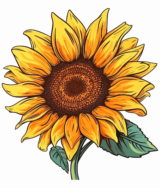 Vector ilustración de la flor del sol