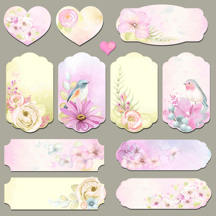 Vector ilustración floral y amorosa impresión de textura digital decoración textil y romántica