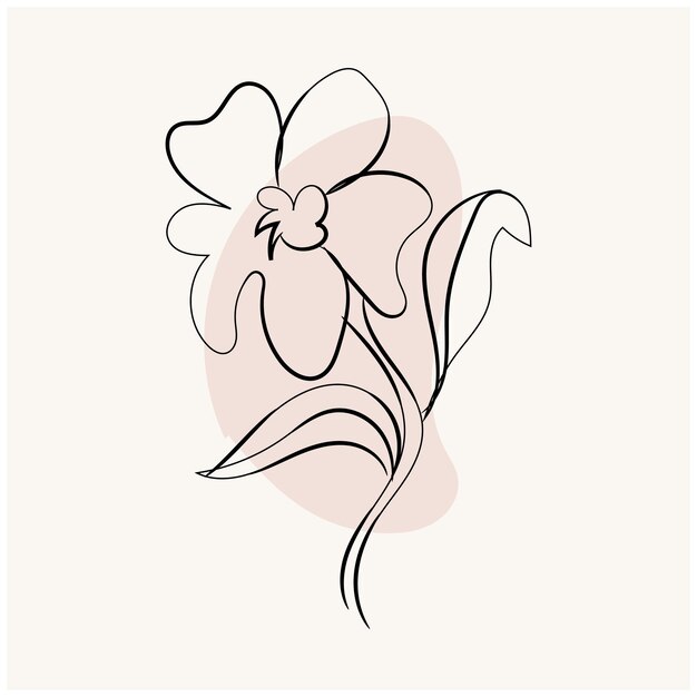 Ilustración floral dibujada a mano