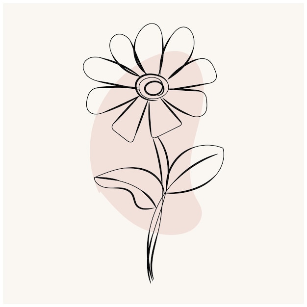 Ilustración floral dibujada a mano