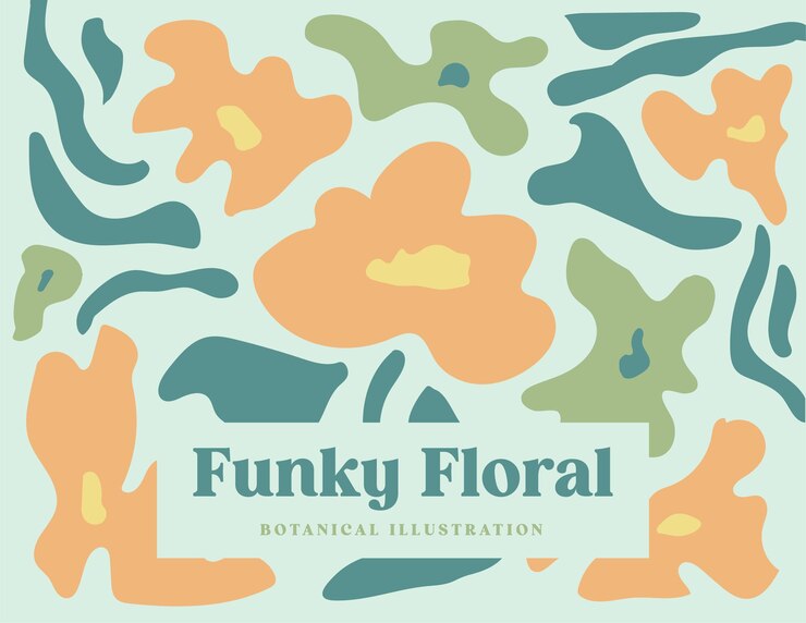 Ilustración floral enrrollada
