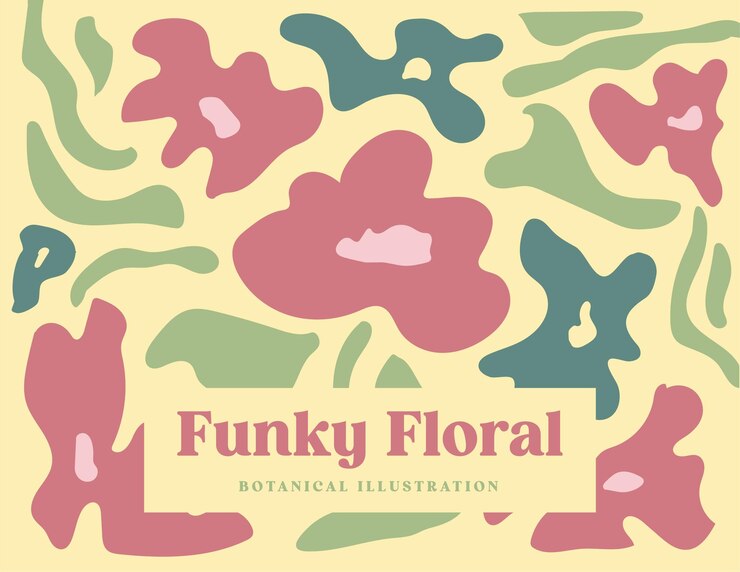 Ilustración floral enrrollada