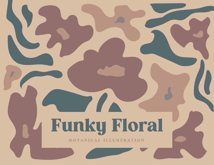 Ilustración floral enrrollada
