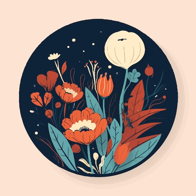 Vector ilustración de las flores 2