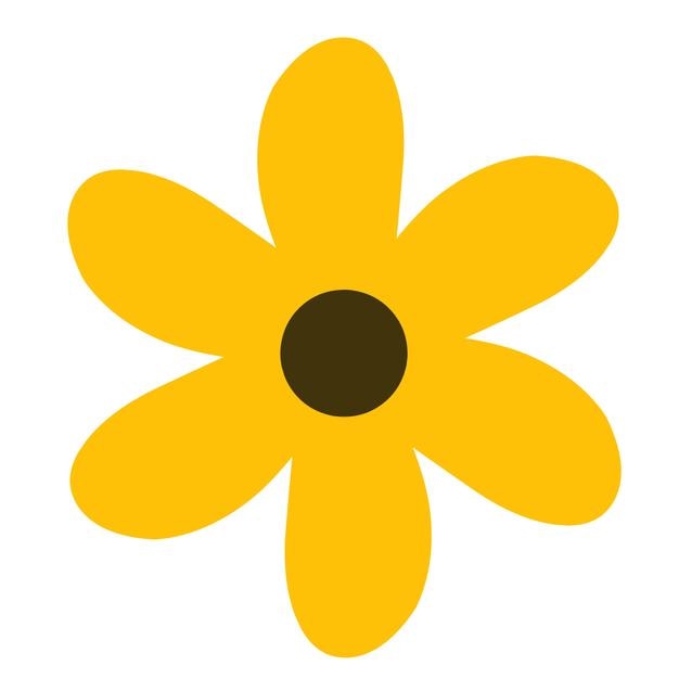 Ilustración de las flores amarillas