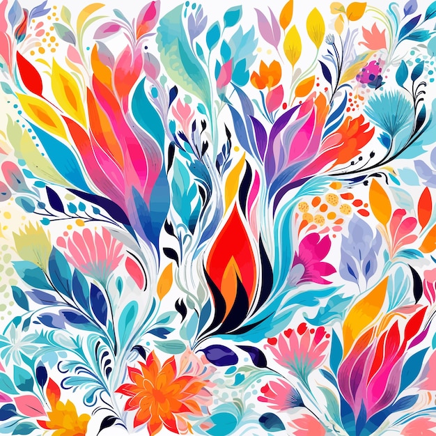 Vector ilustración de flores de colores