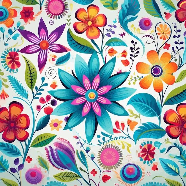 Ilustración de flores de colores