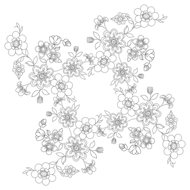 Ilustración de flores dibujada a mano