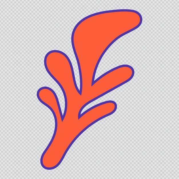 Ilustración de flores de diseño plano Png con color retro
