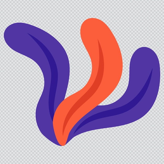 Ilustración de flores de diseño plano Png con color retro