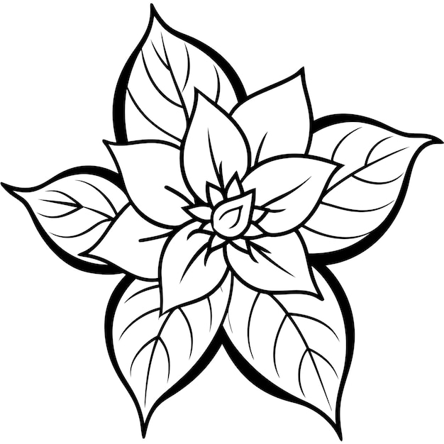 Ilustración de flores exóticas vector de silueta