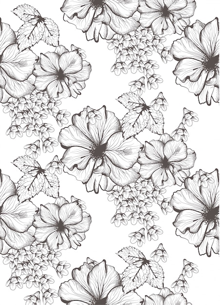 Ilustración de flores hermosas