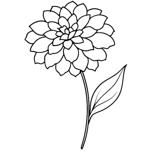 Ilustración de flores línea estilo de arte patrón de flor bouquet moderno rosa belleza de boda flora